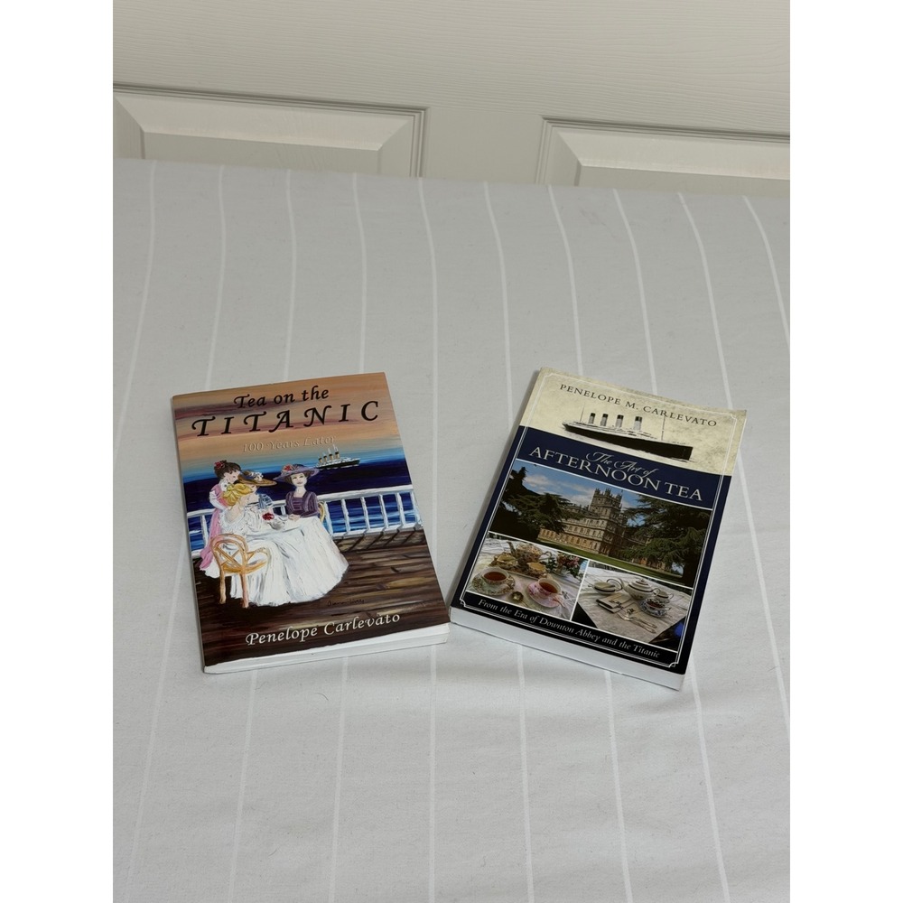 Penelope Carlevato Tea on the Titanic & Art of Afternoon Tea Book Set Downton